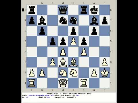 Morphy, Paul vs Meek, Alexander Beaufort | USA 1 Kongress Chess 1857, New York R2 2