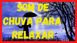 Som de chuva tela preta para relaxar e dormir com um fundo suave para relaxar corpo e a mente.