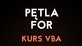 [iExcel.pl] Kurs VBA #8 Pętla for