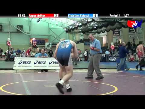 Angus Arthur vs. Christian Colucci at 2013 ASICS FILA Cadet Nationals - GR