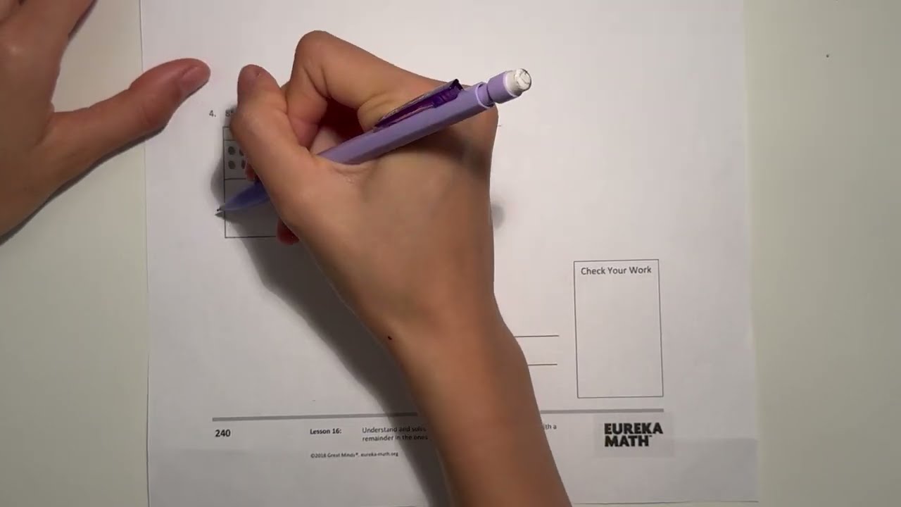 Eureka Math Grade 4 Module 3 Lesson 16 Homework | #mathwithaubrey