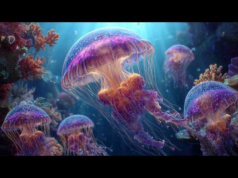 Jellyfish Aquarium Meditation Music ~ Calm Anxiety, Heal the Mind & Sleep Deeply