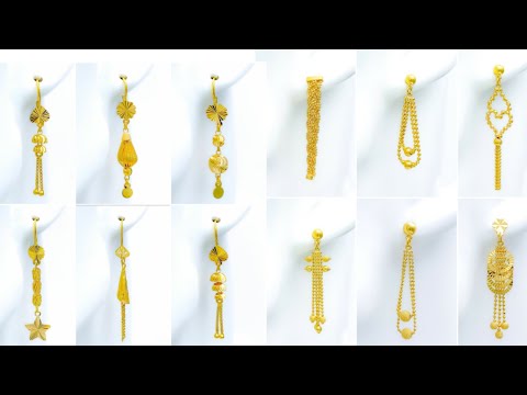 22 karat gold earrings with weight and price |light weight daily wear gold earrings |Earrings design