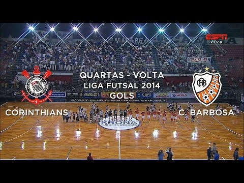 Gols - Corinthians 3 x 1 Carlos Barbosa - Liga Futsal - 07/11/2014