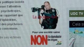 Le Parti Nazi Suisse UDC honore Anders Breivik d`Utoya dans leurs Affiches Nazies