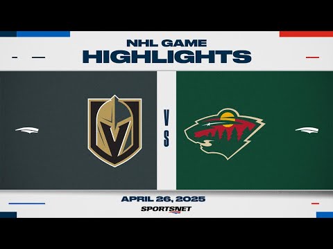 NHL Game 4 Highlights | Golden Knights vs. Wild - April 26, 2025