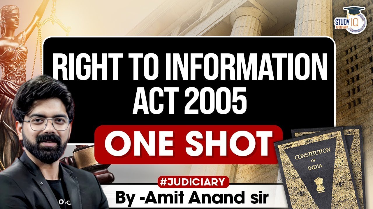Right to Information Act 2005 One Shot | RTI Act 2005 Full Summary | By Amit Anand Sir
