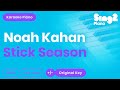 Noah Kahan - Stick Season (Piano Karaoke)