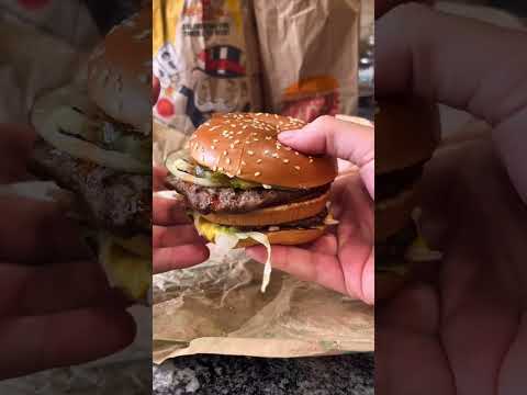 Mixing McDonald’s Big Mac & Burger King Whopper together into 1 Burger!!🤯