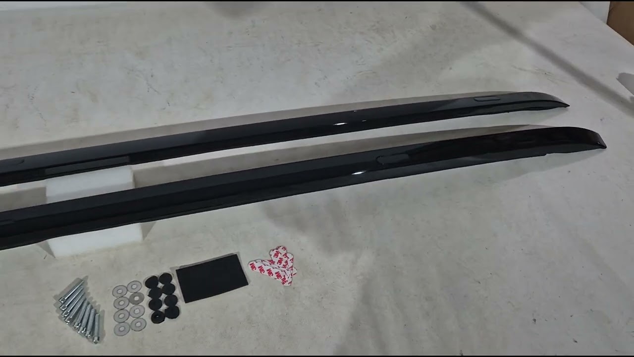 Черные рейлинги 2008-2015 (дизайн Lexus 2018, 2 шт) Video 1