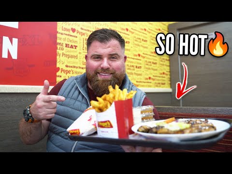 WE TRY THE EXTREME HEAT CHICKEN AT PEPE'S 🔥🍗 | FOOD REVIEW CLUB | WALSALL