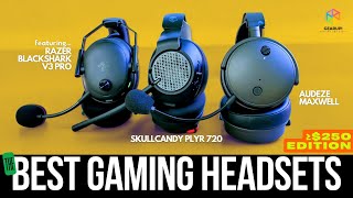 $250+ Wireless Gaming Headsets: Audeze Maxwell, Razer Blackshark V3 Pro, Skullcandy PLYR 720