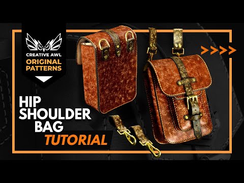 How to make leather Hip or Shoulder Bag with PDF PATTERN