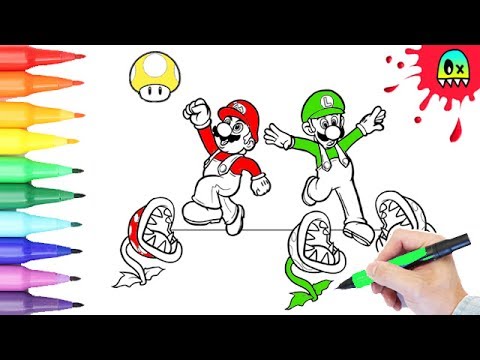 Coloring Pages Super Mario and Luigi I Fun Coloring Videos for Kids
