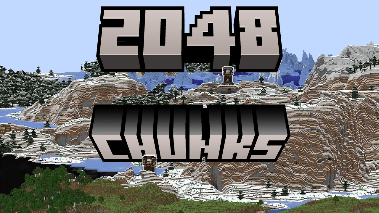 Así se ve Minecraft con 2048 chunks de render