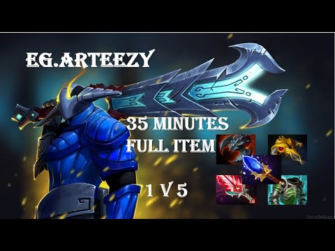 EG.Arteezy - Sven Pro Gameplay Highlights (Fast Farming) | 1 vs 5 | EZ Full Item
