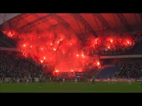 Oprawa kibiców Legii na meczu z Lechem w Poznaniu