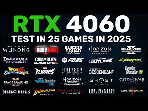 Nvidia RTX 4060 in 2025 - 25 Games Tested - 1080p - 1440p