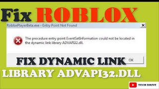 Fix Roblox Advapi32.dll Error Code | RobloxPlayerBeta.exe | Entry Point Not Found Solved - 2023
