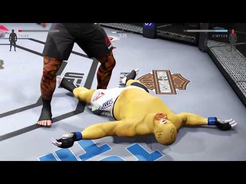 Thing vs. Homer Simpson (EA sports UFC 2) - CPU vs. CPU - Crazy UFC 👊🤪