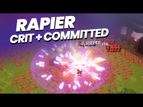 RAPIER with Critical Hit + Committed Enchantments | Minecraft Dungeons