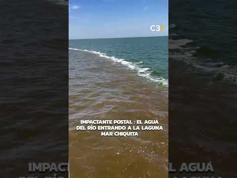 El agua dulce del río entrando a la Laguna Mar Chiquita | Cadena 3 Argentina