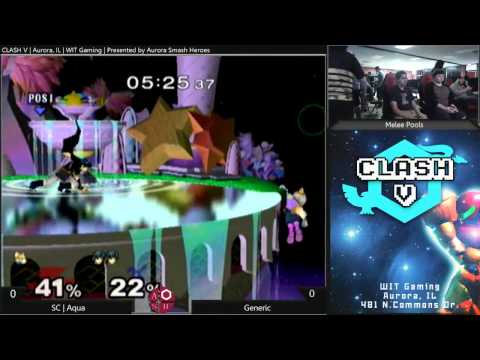 SC | Aqua (Fox) vs. Generic (Marth,Ganon) - Melee Pools Clash V