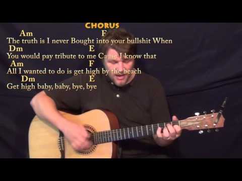 High By the Beach (Lana Del Rey) Strum Guitar Cover Lesson in Am with Chords/Lyrics