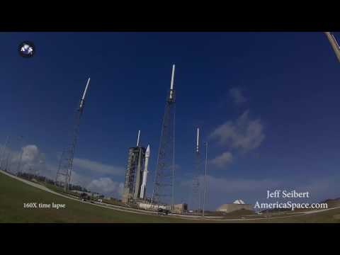 Time lapse of EchoStar-19 launch on an Atlas 5 rocket