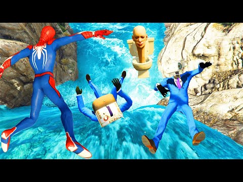 GTA 5 SPIDERMAN & Skibidi Toilet Water Fails (Jumps, Ragdolls & Euphoria Physics) #5