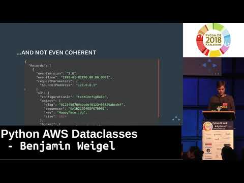 PyCon.DE 2018 LT: Python AWS Dataclasses - Benjamin Weigel