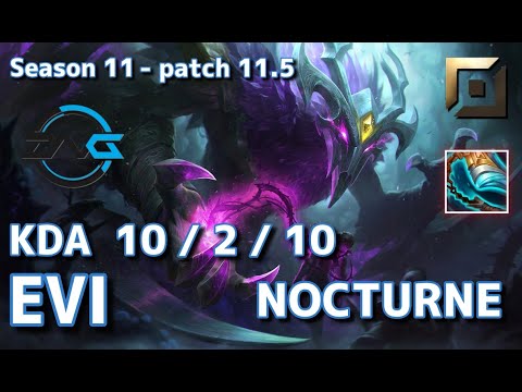 【韓国サーバー/C1】DFM Evi ノクターン(Nocturne) VS ウーコン(Wukong) TOP - Patch11.5 KR Ranked【LoL】