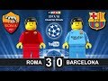 Roma vs Barcelona 3-0 • Champions League 2018 (10/04) Roma Barcellona Goals Highlights Lego Football