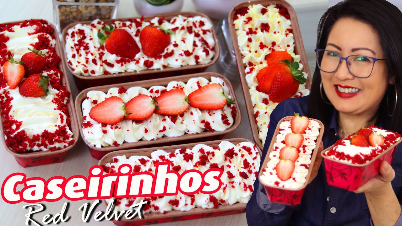 CASEIRINHOS RED VELVET COM COBERTURA SUPER CREMOSA E MASSA MUITO MACIA - FAÇA E VENDA - DIKA DA NAKA
