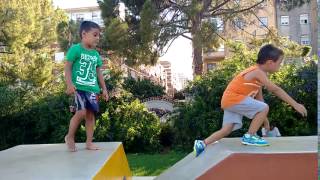 Diego haciendo Parkour