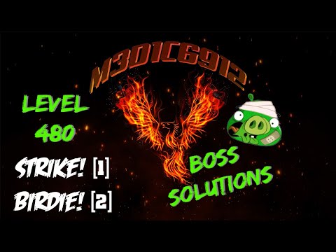 Angry Birds 2 Level 480 Boss Solution | Boss 66 | 1 Strike 2 Birdies | AB2