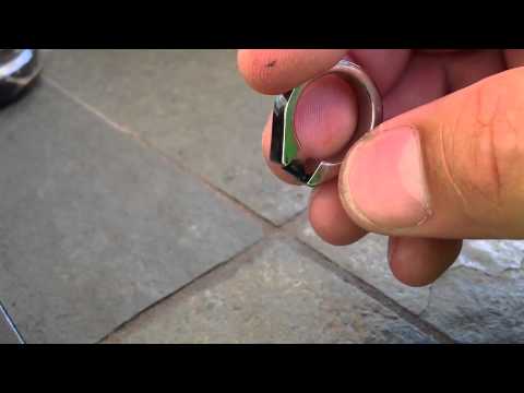 Tension Set Titanium Ring