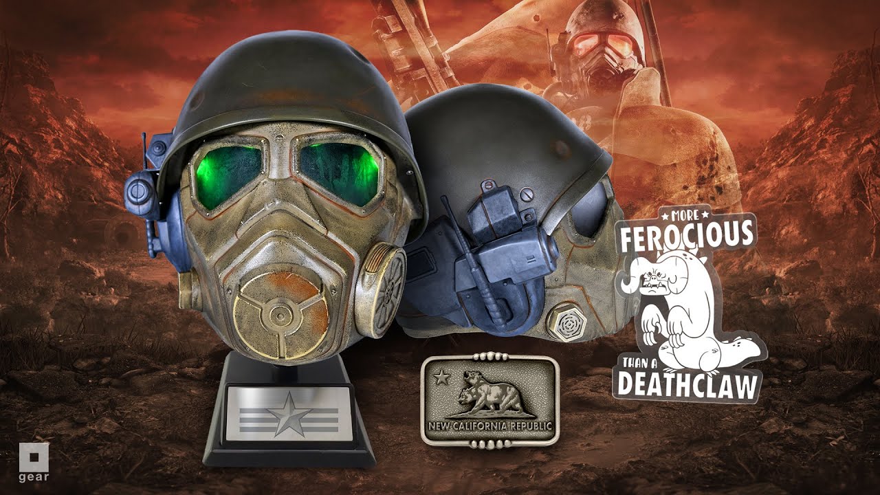 FO New California Republic Desert Ranger Helmet Bundle - YouTube