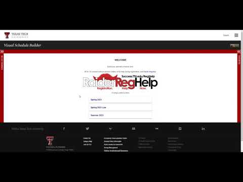 Ttu Visual Schedule Builder