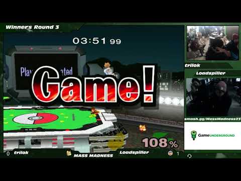 Mass Madness 23 SSBM - trilok (Fox) vs. Loadspiller (Ice Climbers) - Melee WR3