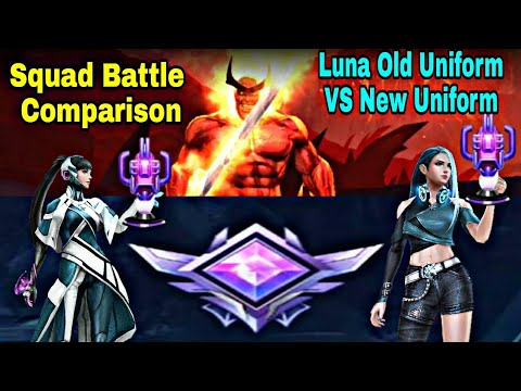 Squad Battle Comparison Luna Snow Light Sirius Armor VS Luna Lifestyle Uniform - Marvel Future Fight