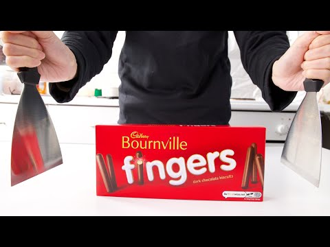 Cadbury Bournville Fingers dark chocolate biscuits Ice Cream Rolls - Sweetness ASMR