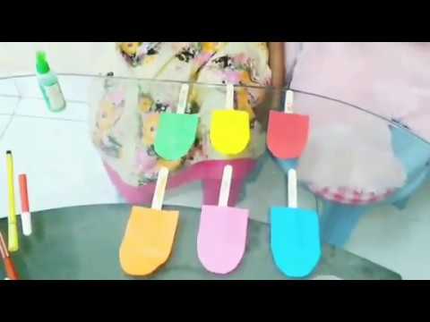 Paper ice creams/color identification for kids/DIY