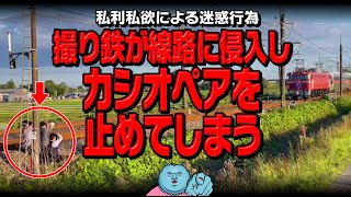 【また】撮り鉄が線路に侵入しカシオペアを止めてしまう