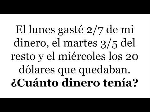 PROBLEMA DE RAZONAMIENTO MATEMÁTICO CON DINERO. Matemáticas Básicas