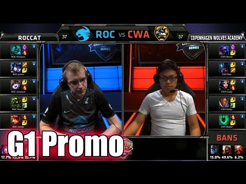 ROCCAT vs Copenhagen Wolves Academy | Game 1 S5 EU LCS Summer 2015 Promotion | ROC vs CWA G1