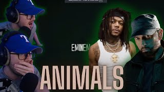 THE BARS!!! JID - Animals (Pt.1) ft. Eminem (Official Lyric Video) - REACTION VIDEO