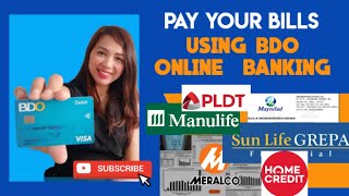 Pay your bills using BDO Online, How to Pay Meralco bill Online