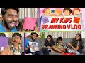 My Kids Drawing Vlog 👨‍👧‍👦🖌 🎃| Family Vlog | Mr Makapa
