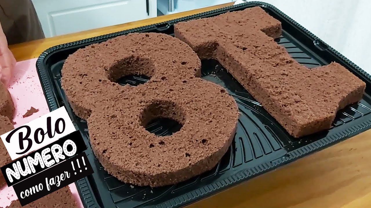 BOLO NÚMERO/NUMBER CAKE /MASSA AMANTEIGADA DE CHOCOLATE/  BRIGADEIRO LEITE NINHO/PARIS CAKE DESIGNER